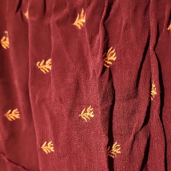 RAGA Red A-Line Midi Skirt with Tie Front - Picture 12 of 12